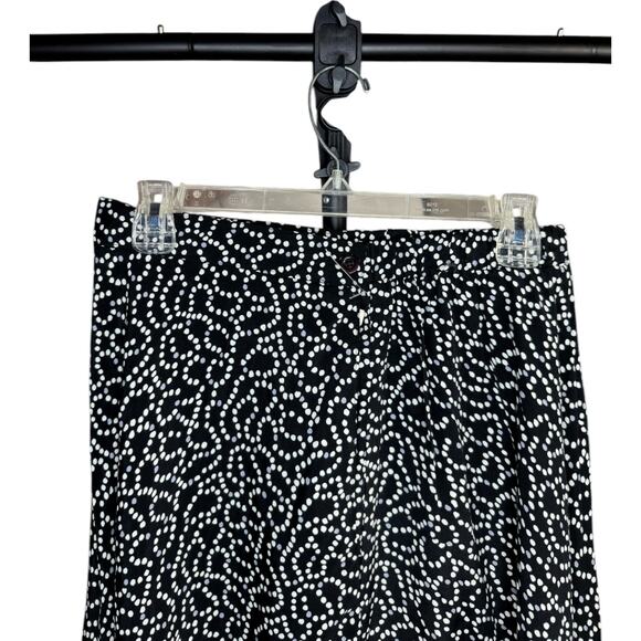 Cos Cob Women's 14 Black White Gray Dot Geometric Print Skirt  A-Line NWT - Picture 5 of 9